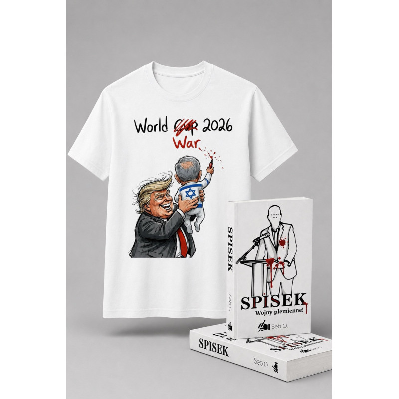 Zestaw koszulka Trump WAR oraz książka sPiSek